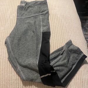 Cropped gray athletic wear